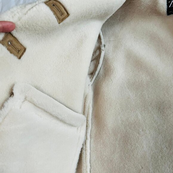 ✨ ZARA Double-Faced Gold Buttons Jacket – Taupe Brown – Size S – NWT - Picture 8 of 11